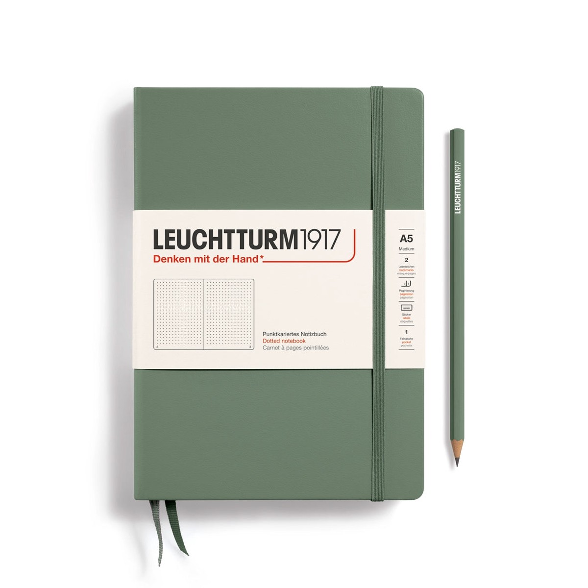 LEUCHTTURM1917 NOTEBOOK OLIVE DOTTED