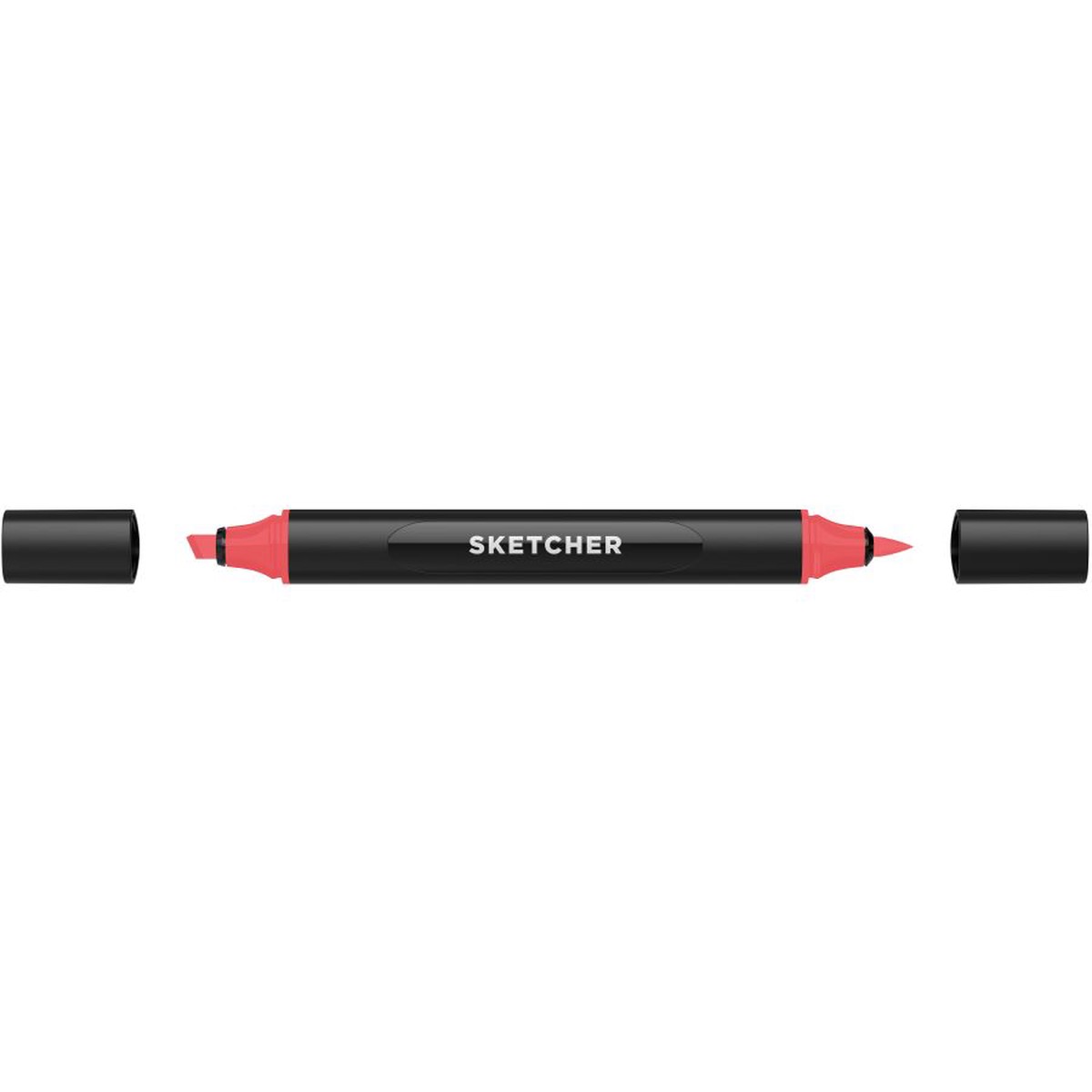 MOLOTOW SKETCHER MARKER BRUSH + CHISEL CHERRY RED MIDDLE