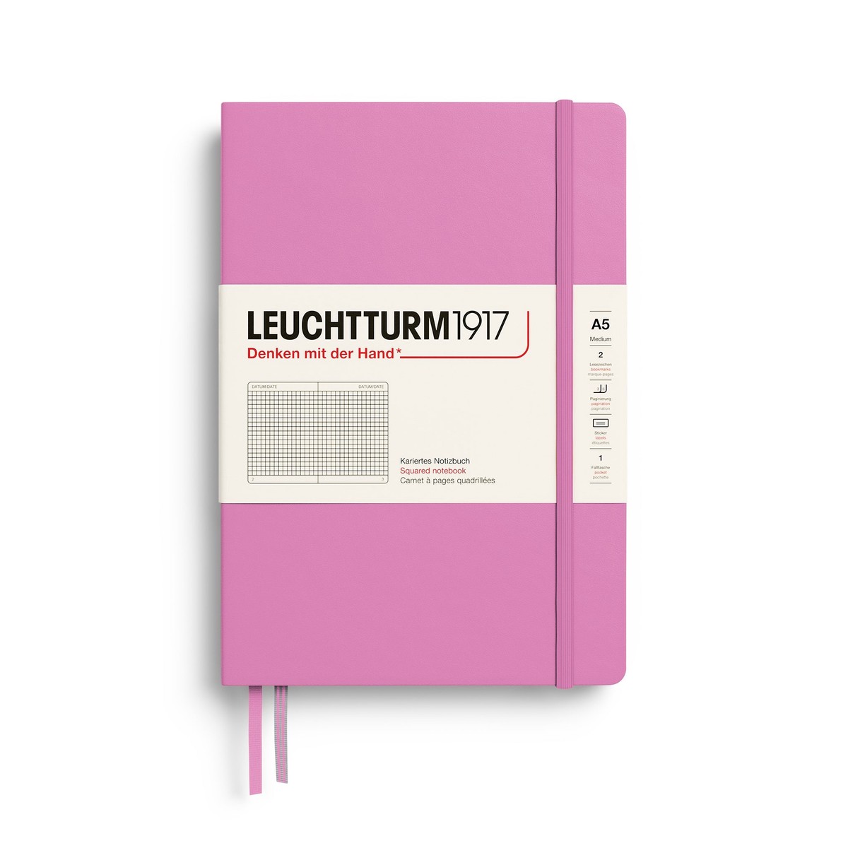 LEUCHTTURM1917 NOTEBOOK BUBBLEGUM SQUARED