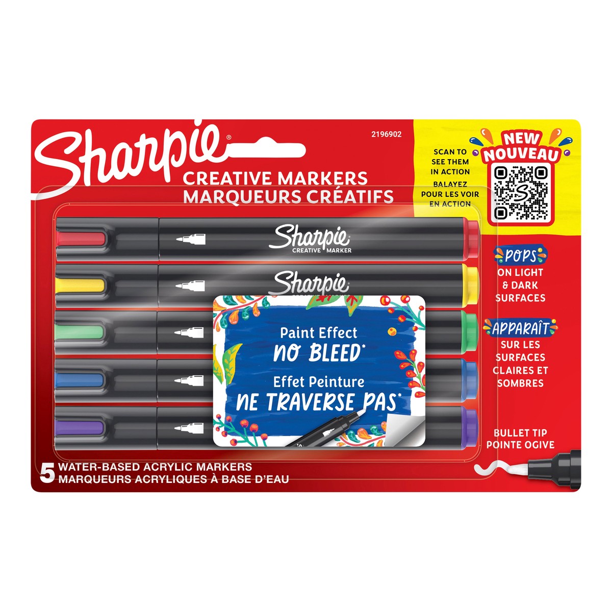 Sharpie Creative Bullet Tip Acrylic Markers Assorted Colours Set 5