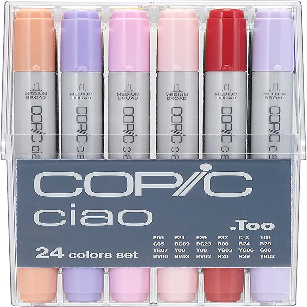 Copic Ciao Marker Set, 24-Color Basic Set