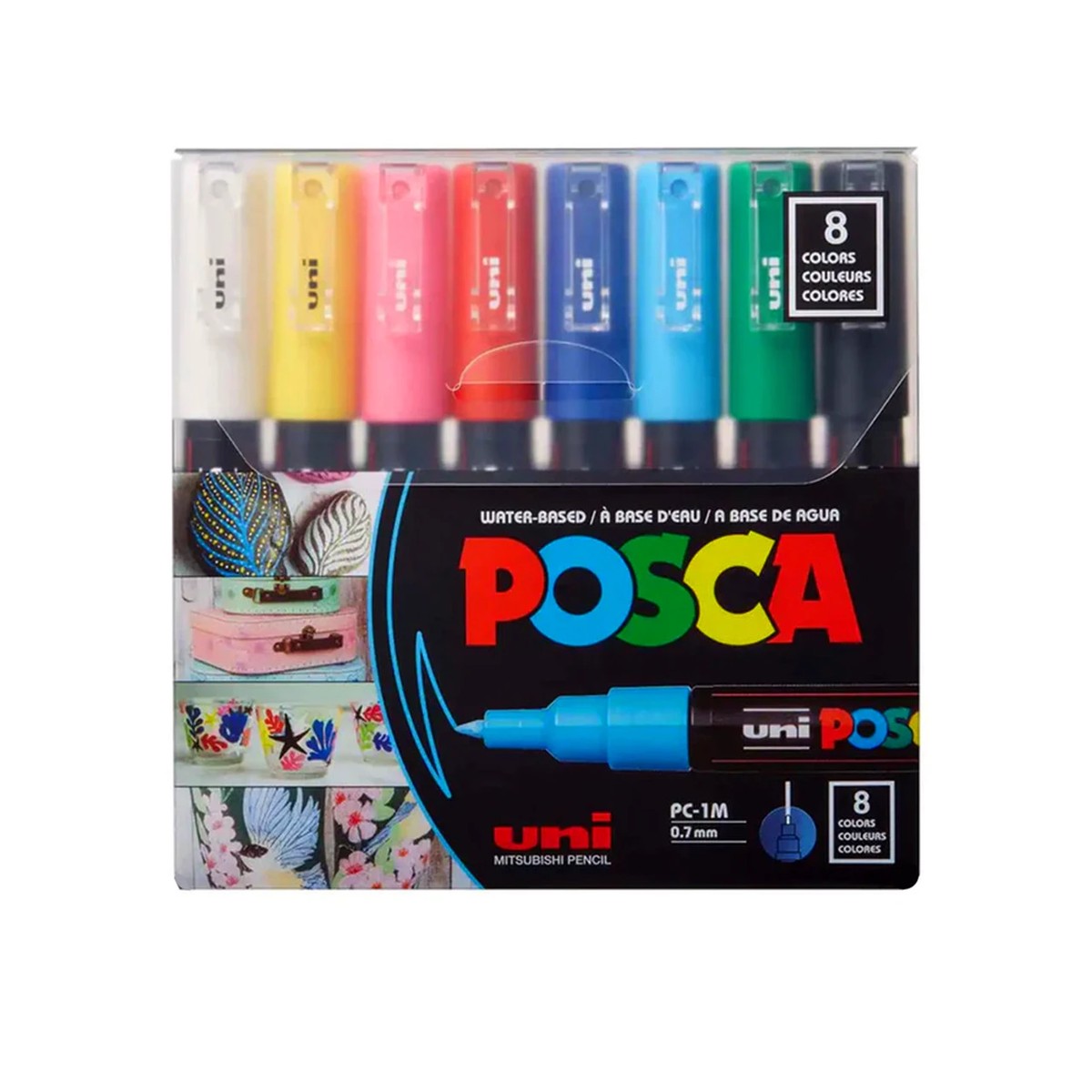Posca PC-1M 0.7mm 8-Piece Set