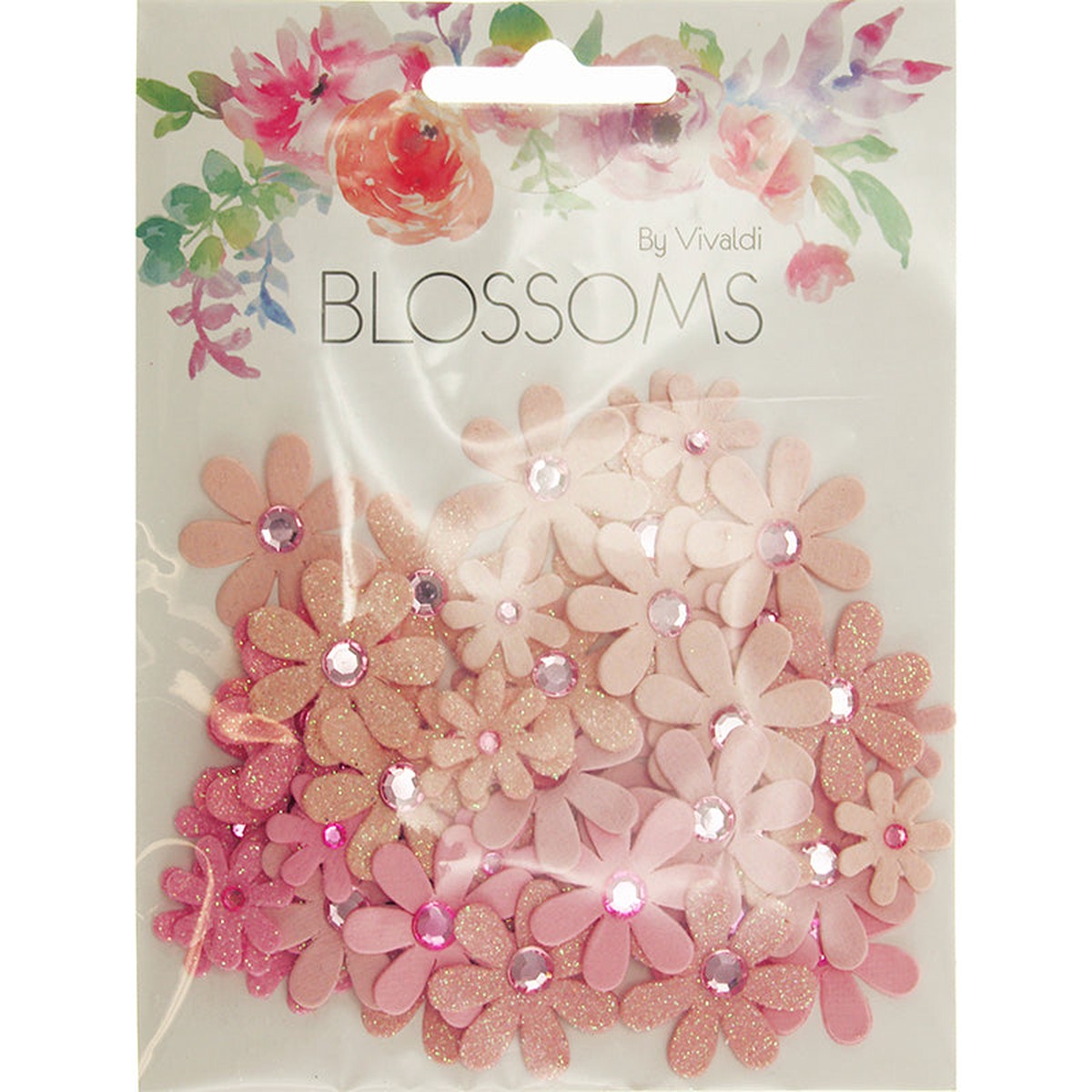 Sparkle Florettes Pink 60Pcs