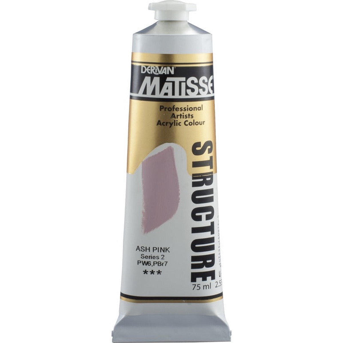 Derivan Matisse Structure Acrylic Paint, S2, 75ml, Ash Pink