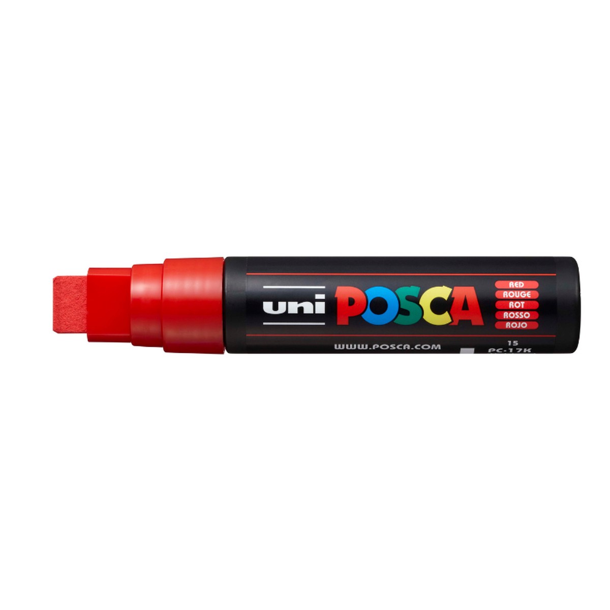 Posca PC17K Broad Chisel Tip Paint Marker, Red