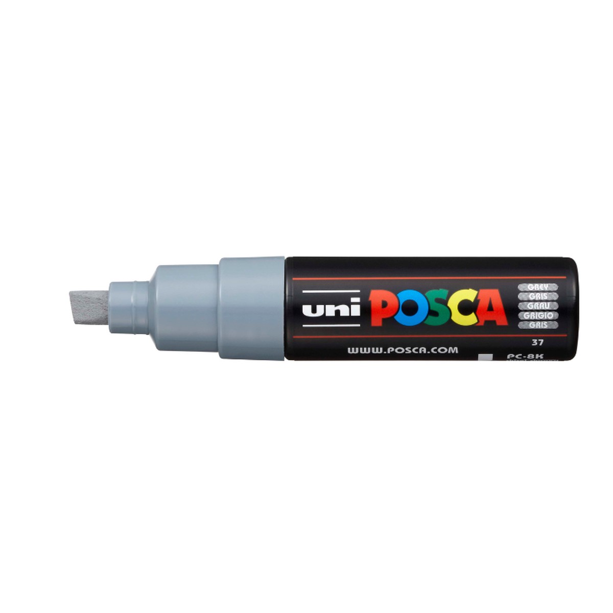 Posca PC 8K Bold Chisel Tip Paint Marker, Grey