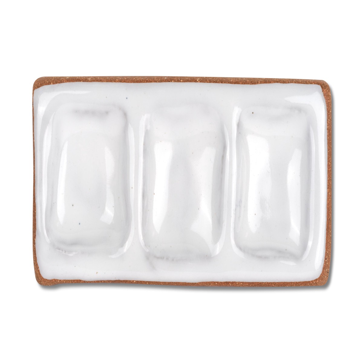 3-Well Ceramic Paint Palette