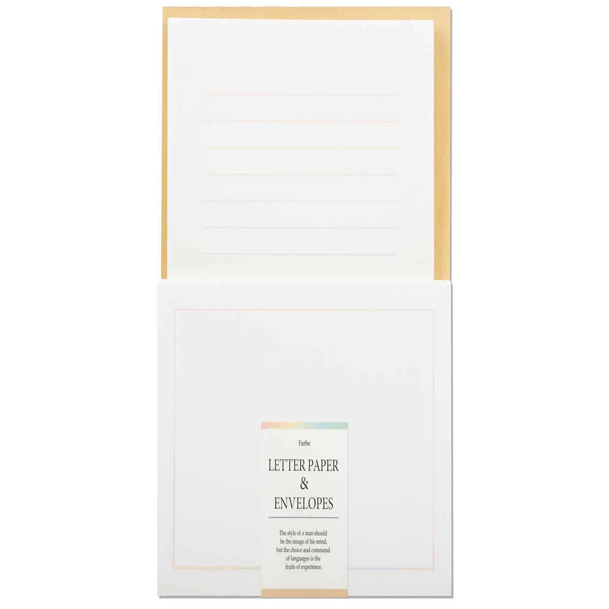 Rainbow Lined Letter Set