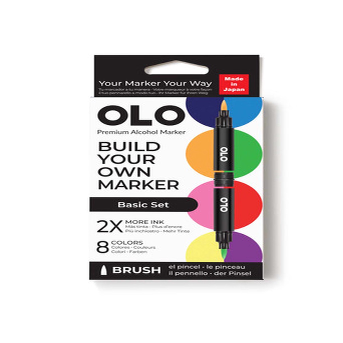 OLO Marker Basic 8pc Brush Set