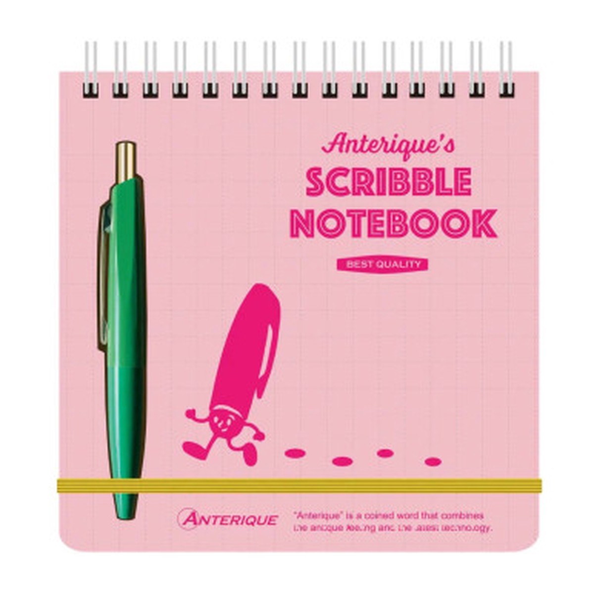 Anterique Mini Scribble Note Set 5×5″ Pink