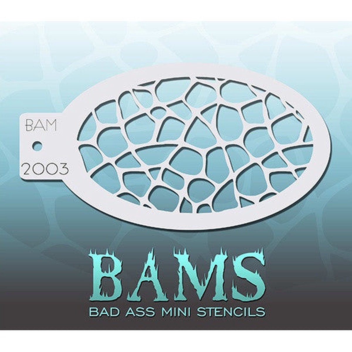 Bad Ass Mini Stencils – Turtle Shell – BAM2003